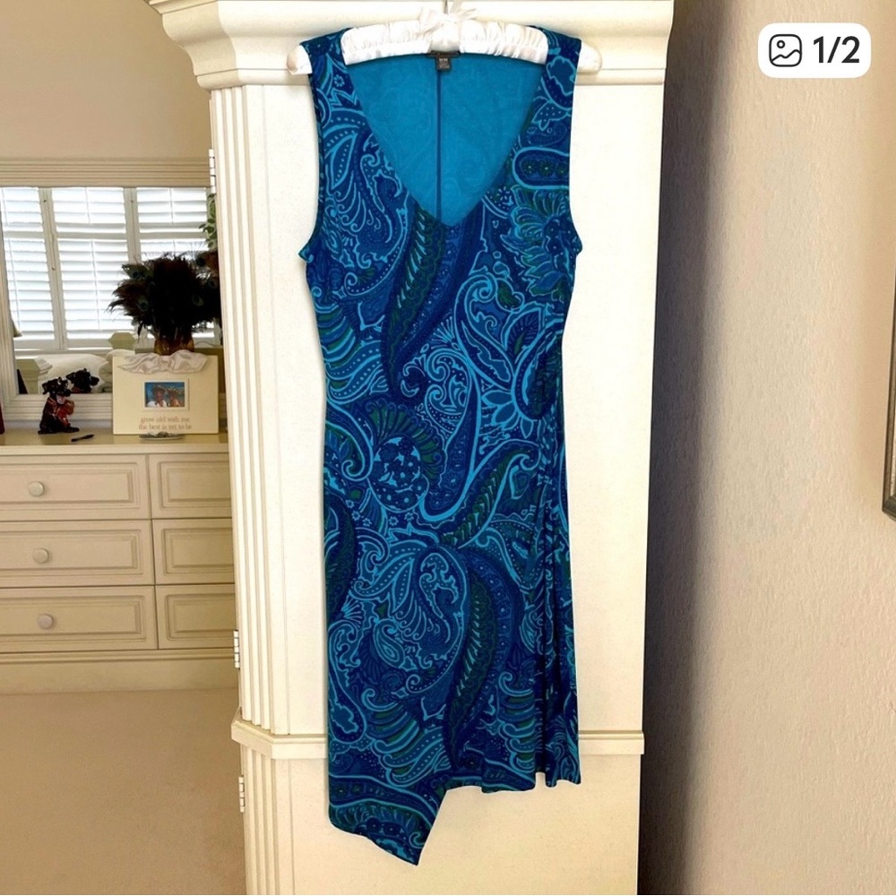 EUC TOMMY BAHAMA Sleeveless V-Neck Paisley Dress M